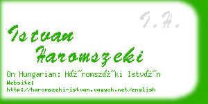 istvan haromszeki business card